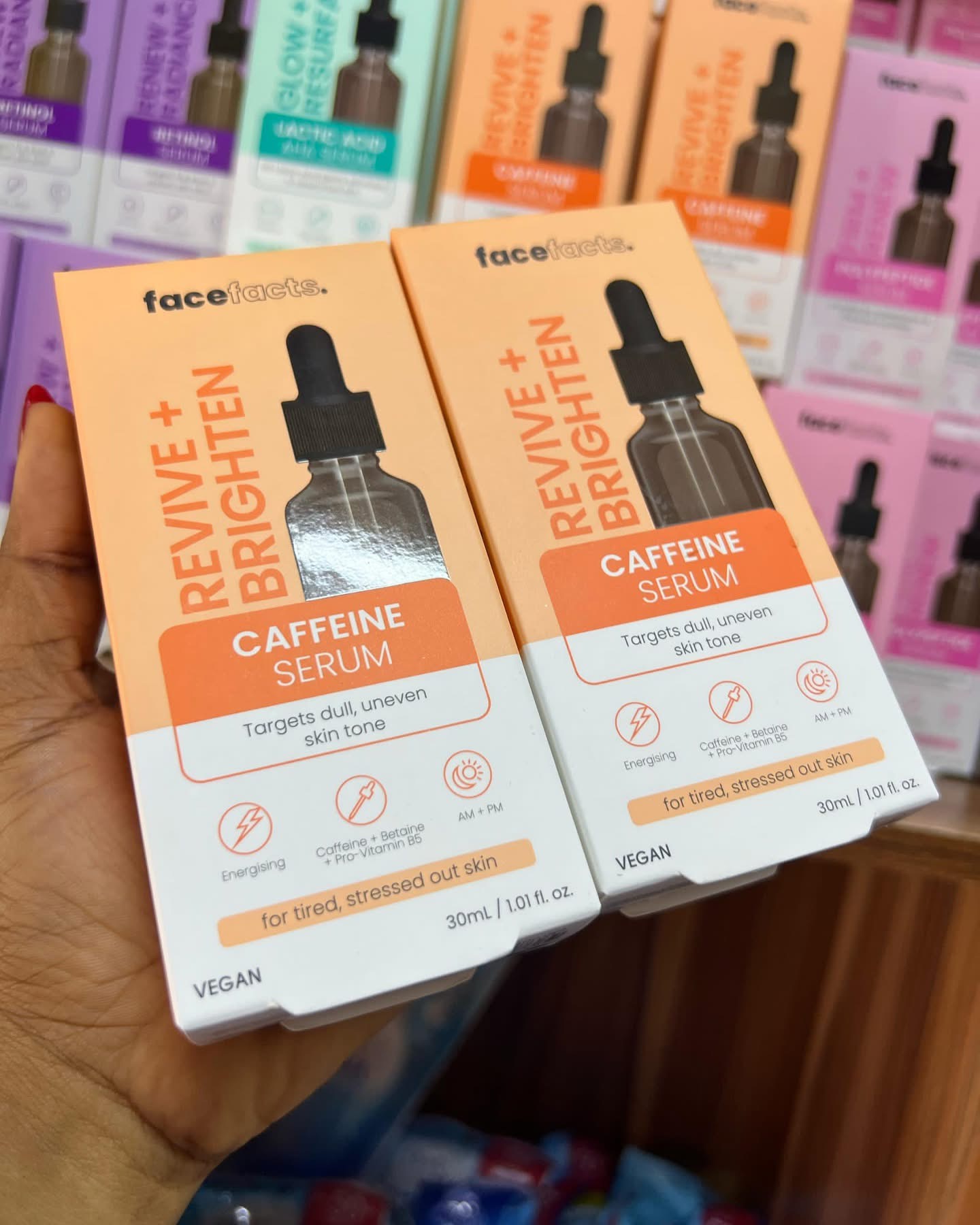 Face facts caffeine serum